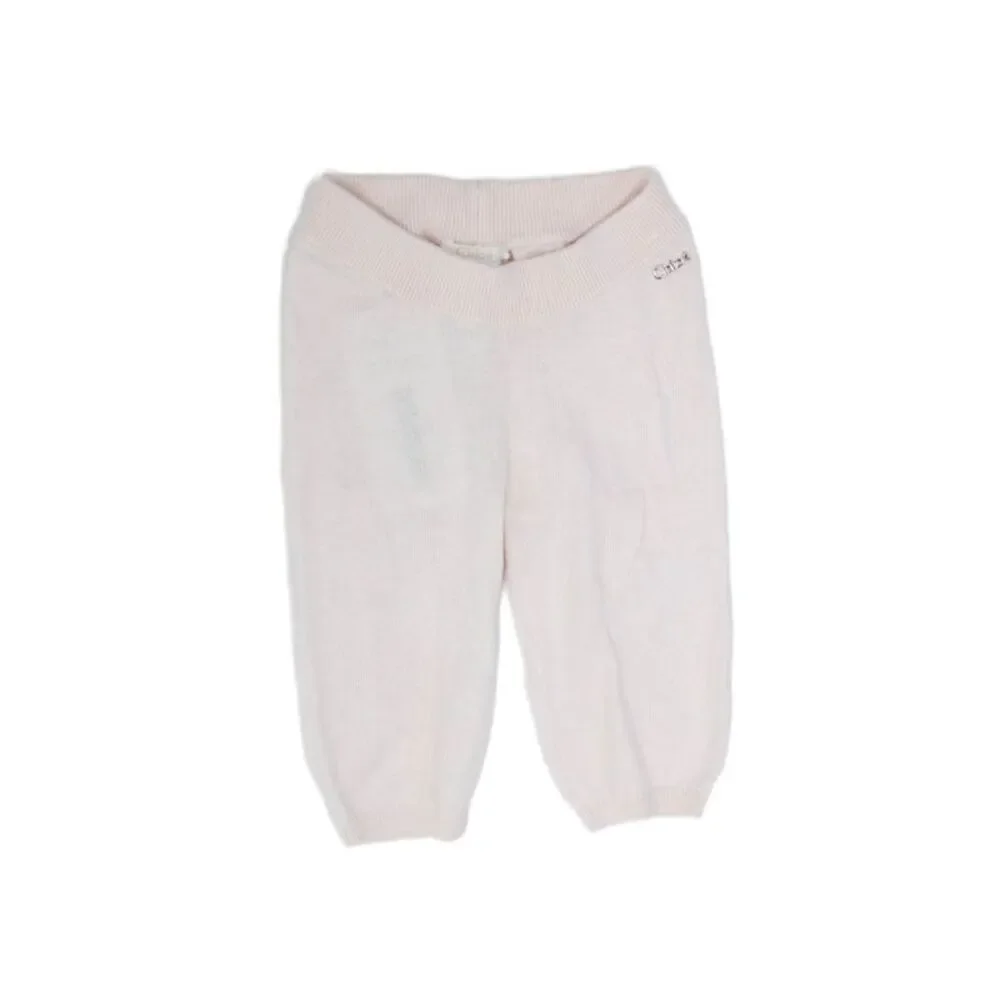 Chloe Girls Ribbed Waistband Knit Sweatpants Pink Size 6 Months